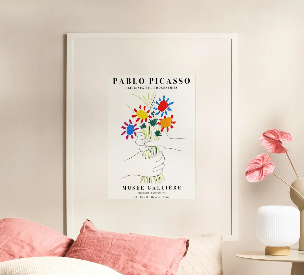 Pablo Picasso Schizzo di fiori poster da Mrs.Allen