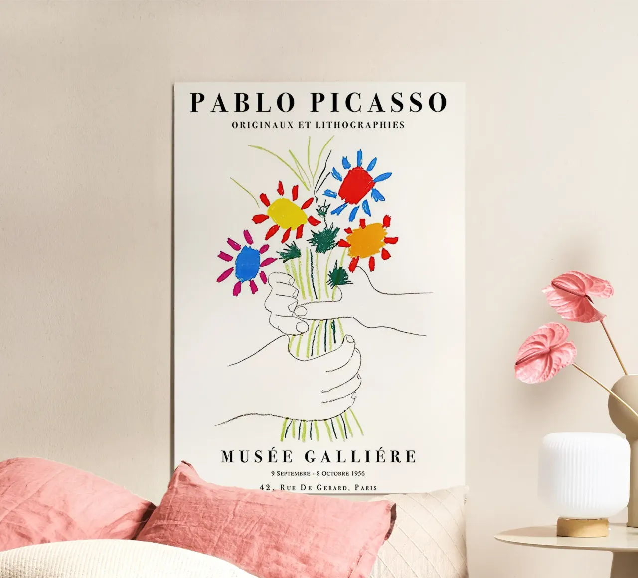 Pablo Picasso Schizzo di fiori poster da Mrs.Allen