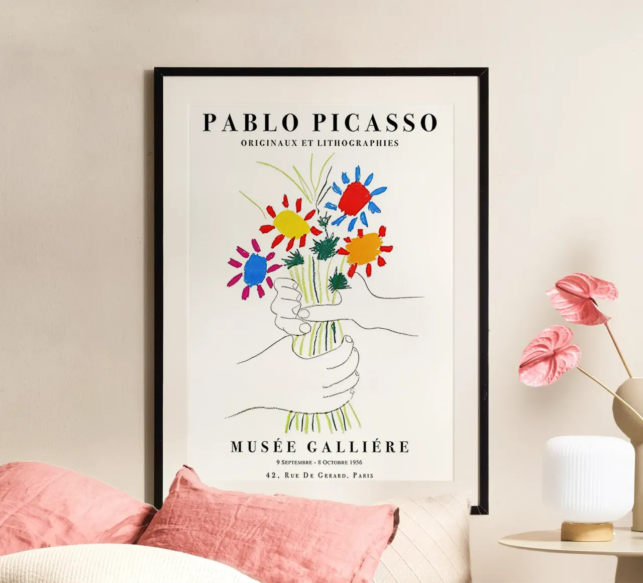 Pablo Picasso Schizzo di fiori poster da Mrs.Allen
