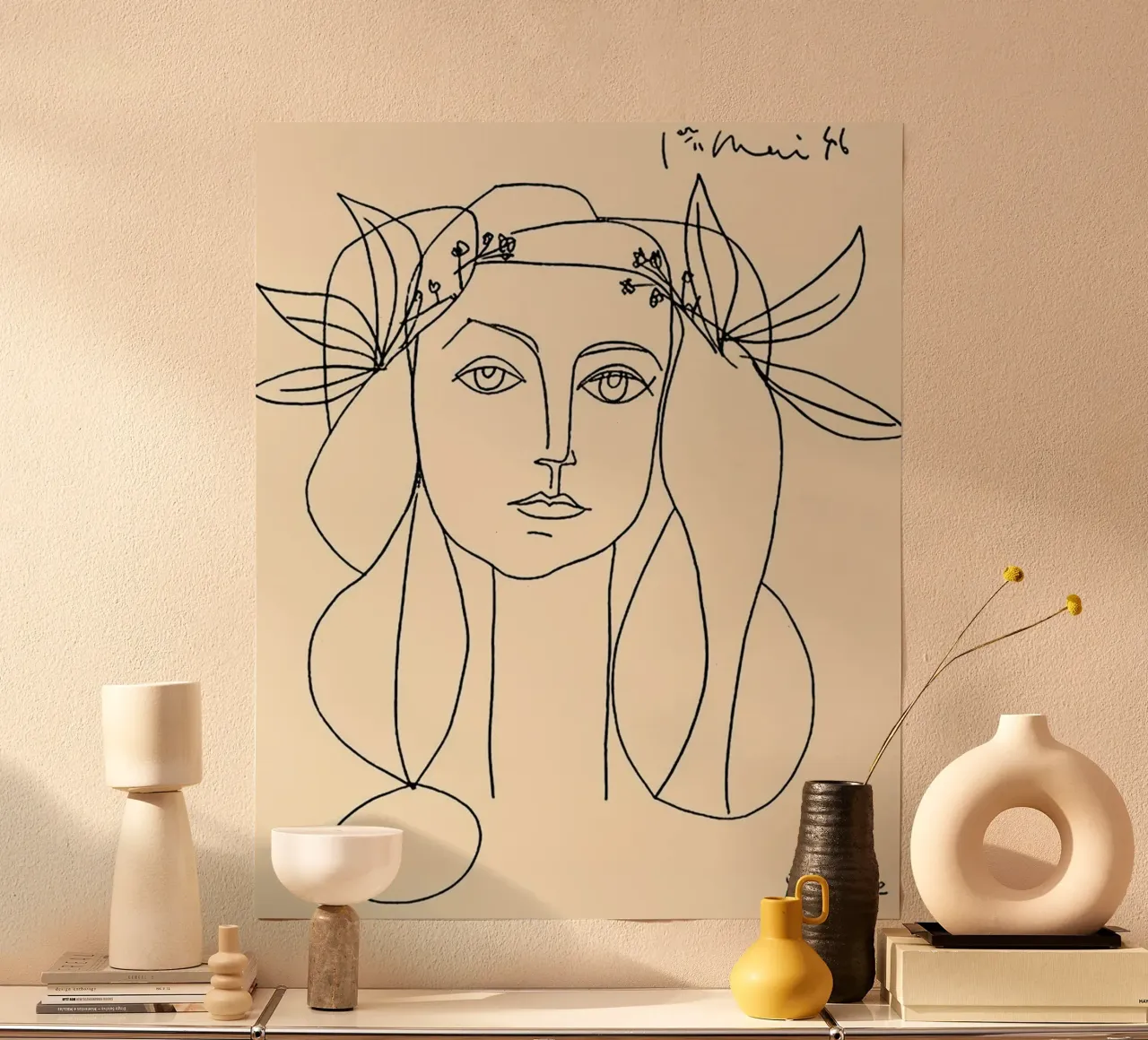 Pablo Picasso Women line poster da Mrs.Allen