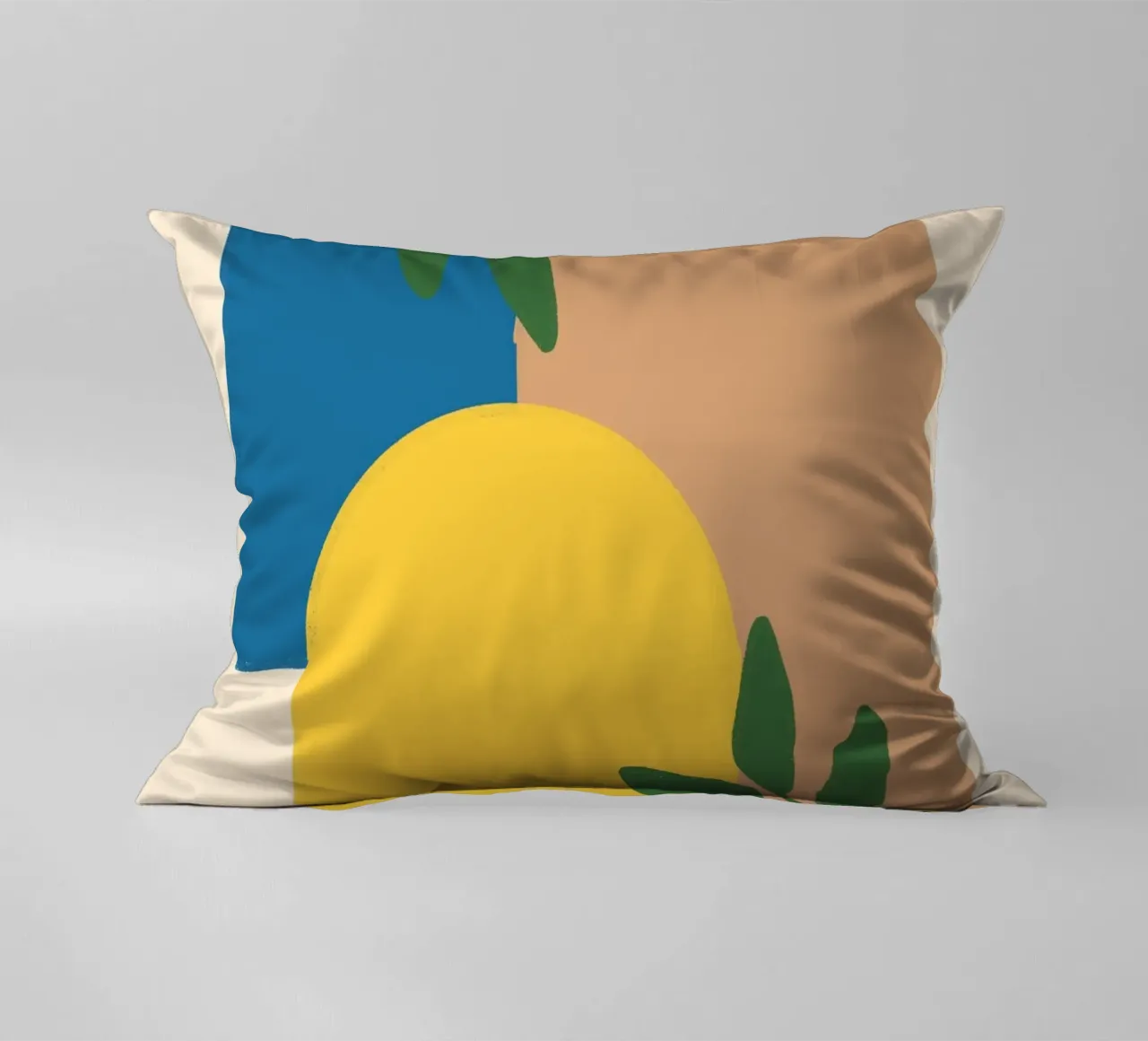 Archi astratti e piante botaniche - Boho moderno di metà secolo cuscino da vintagepod