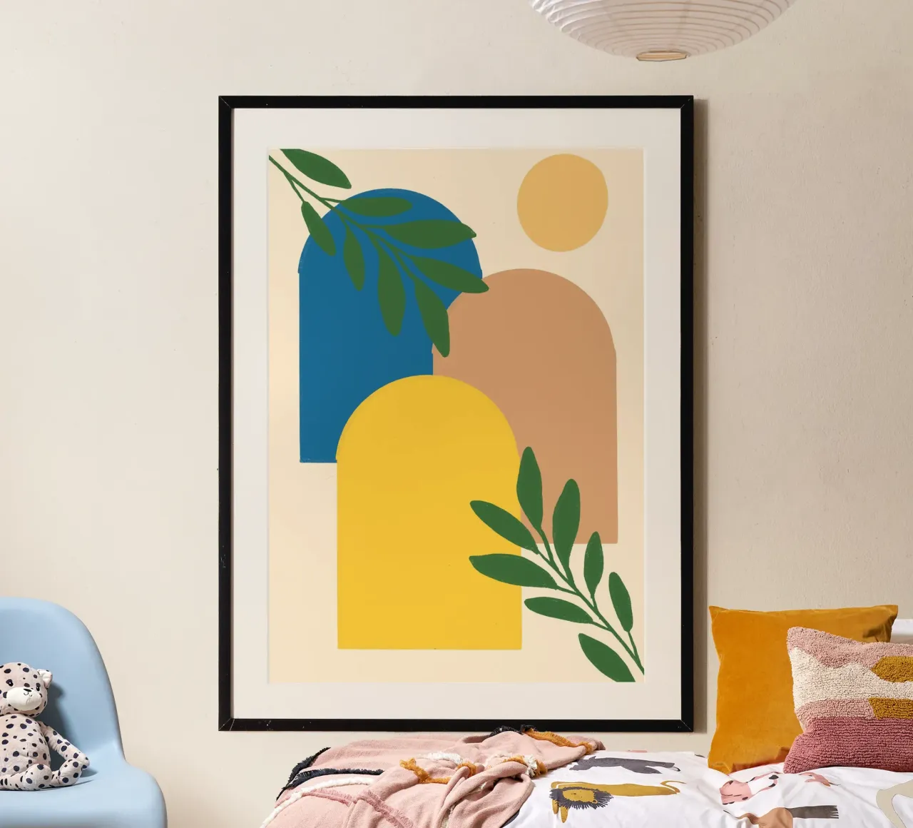 Arches abstraites et botaniques - Mid-Century Modern Boho poster de vintagepod