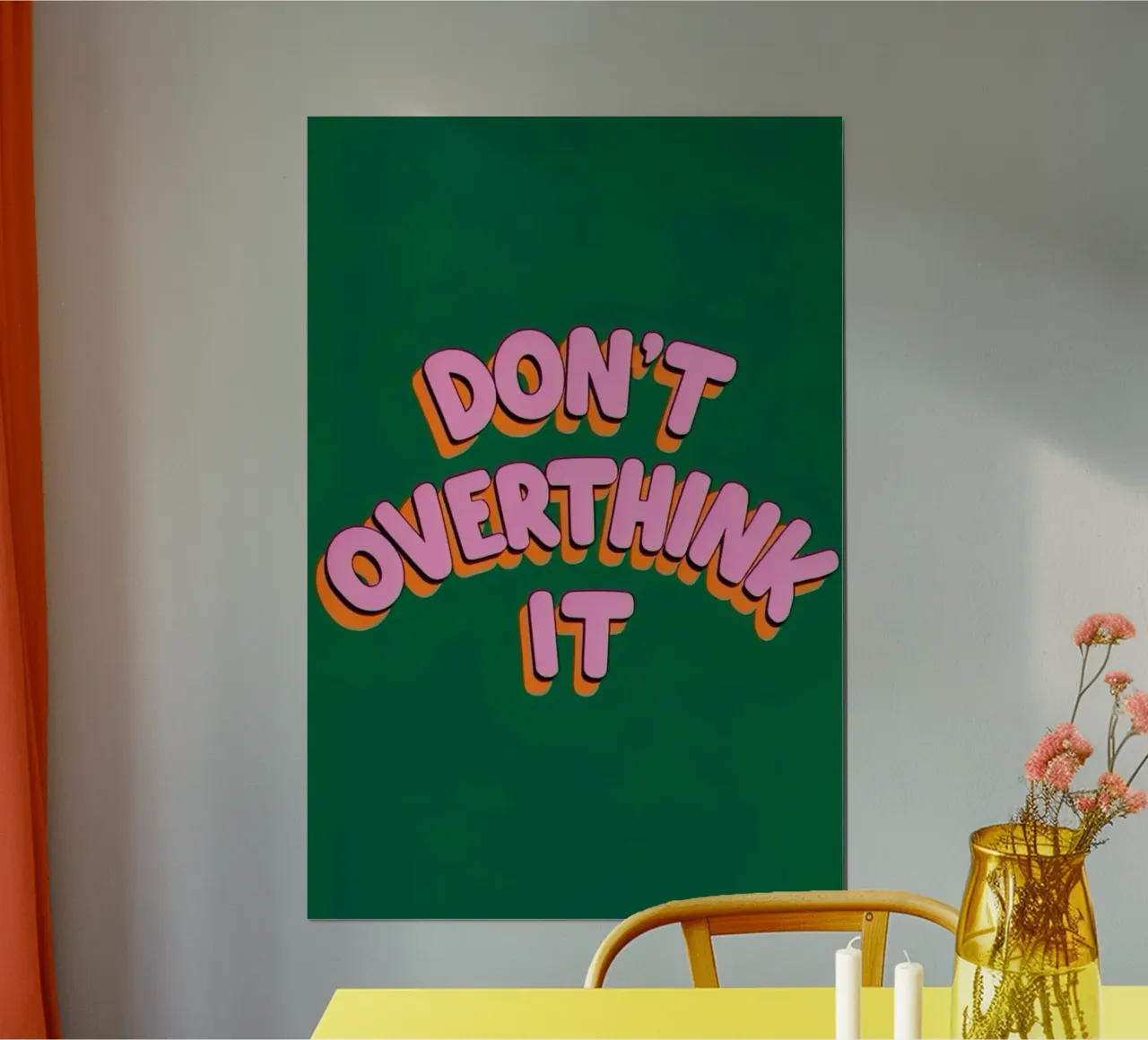 Denken Sie nicht zu viel darüber nach Poster mit Aluminium Rahmen von art quots shop