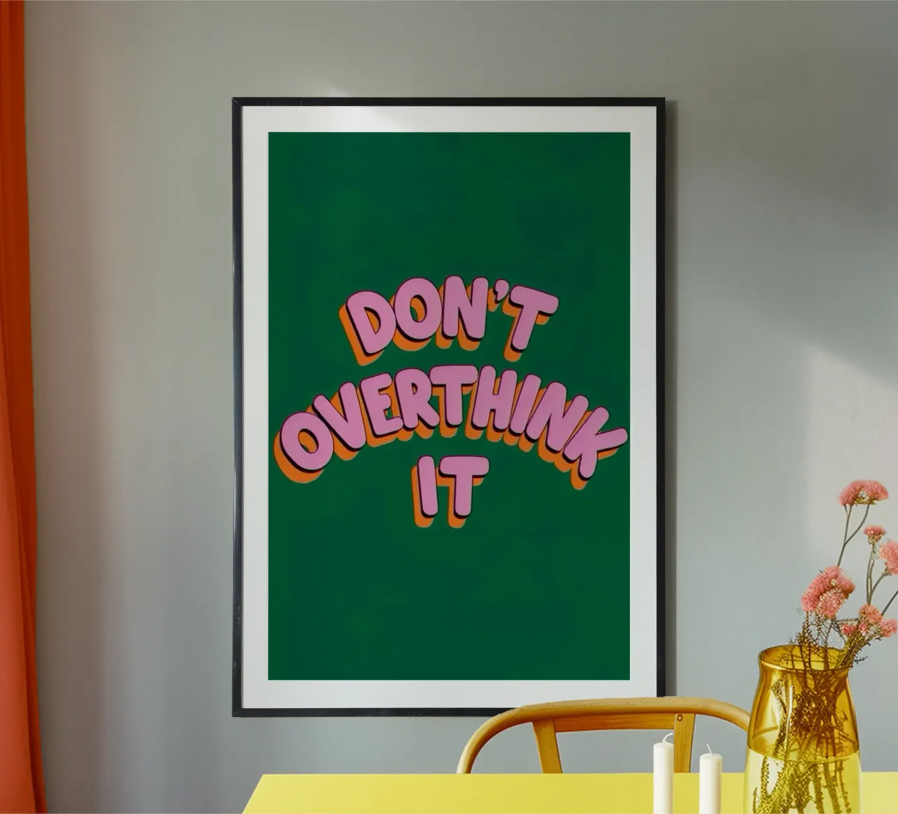 Denken Sie nicht zu viel darüber nach Poster mit Aluminium Rahmen von art quots shop