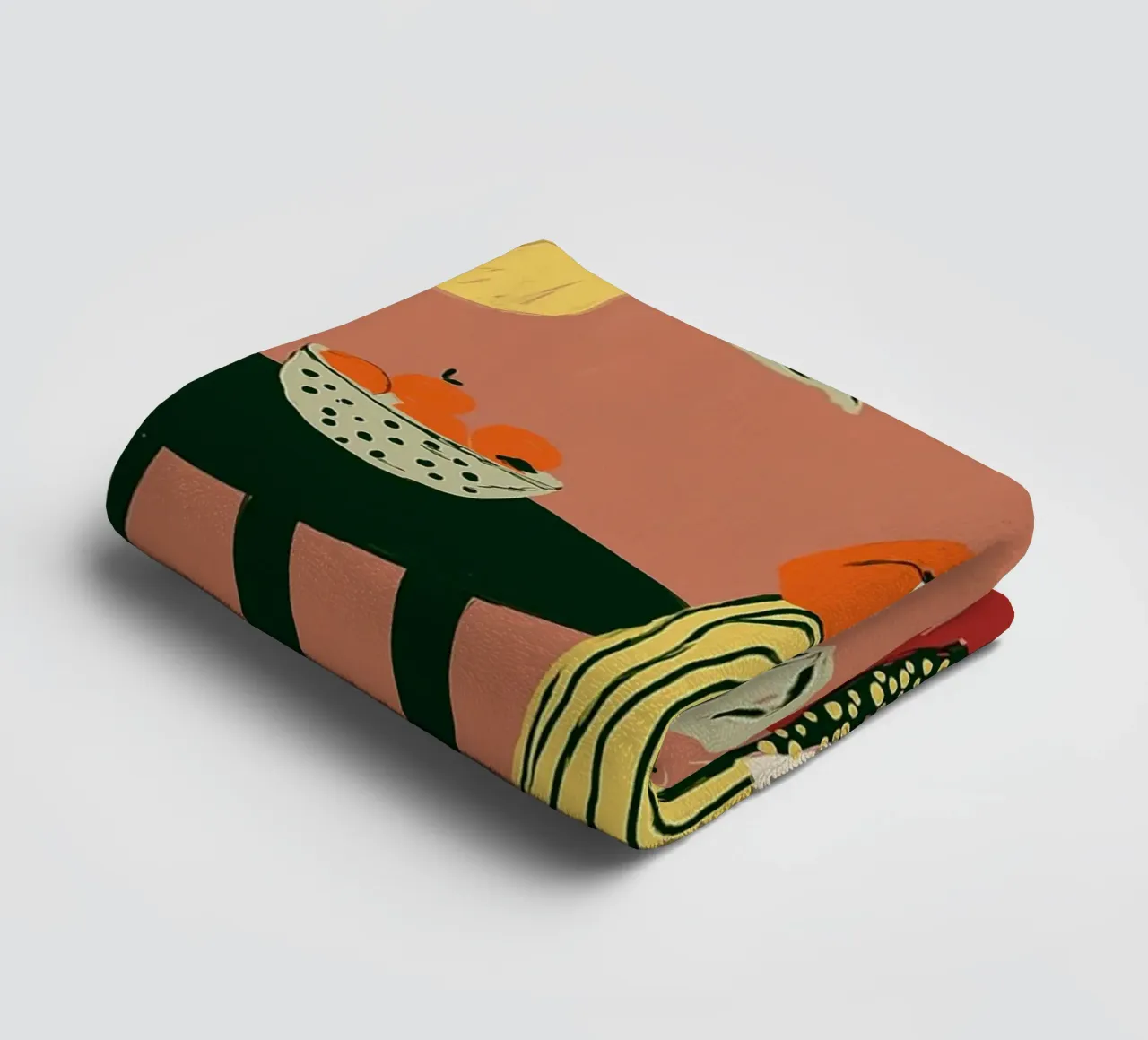Boho vrouw rustend - Interieur botanische scène badhanddoek van vintagepod