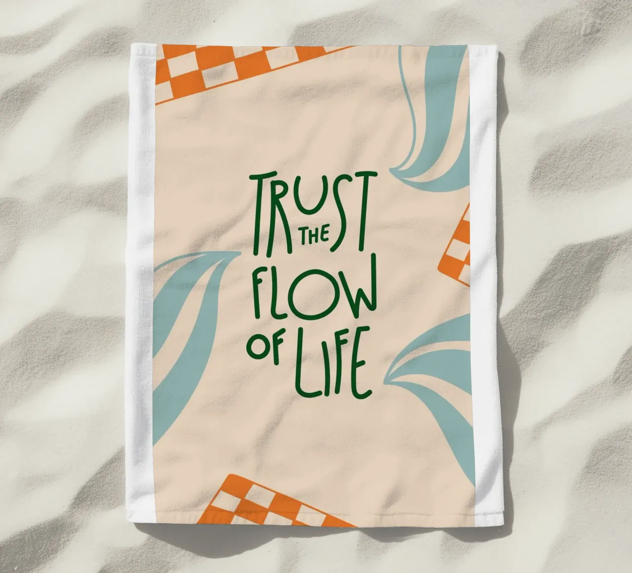 fidarsi del flusso telo mare da art quots shop