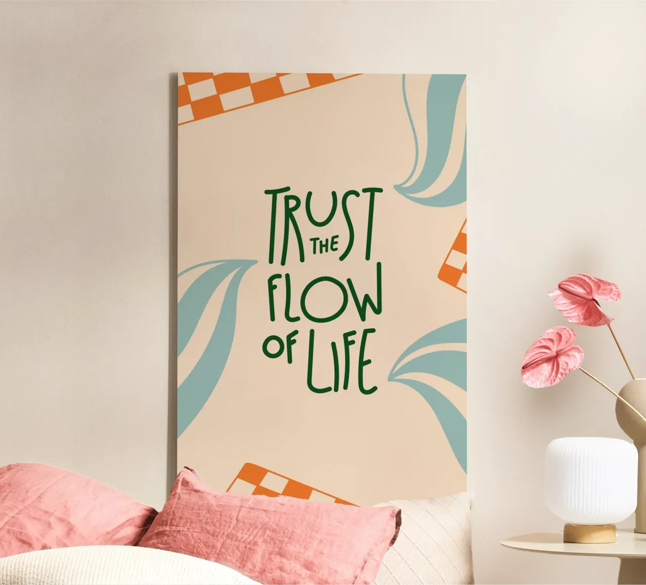 fidarsi del flusso tela con Cornice a cassetta da art quots shop