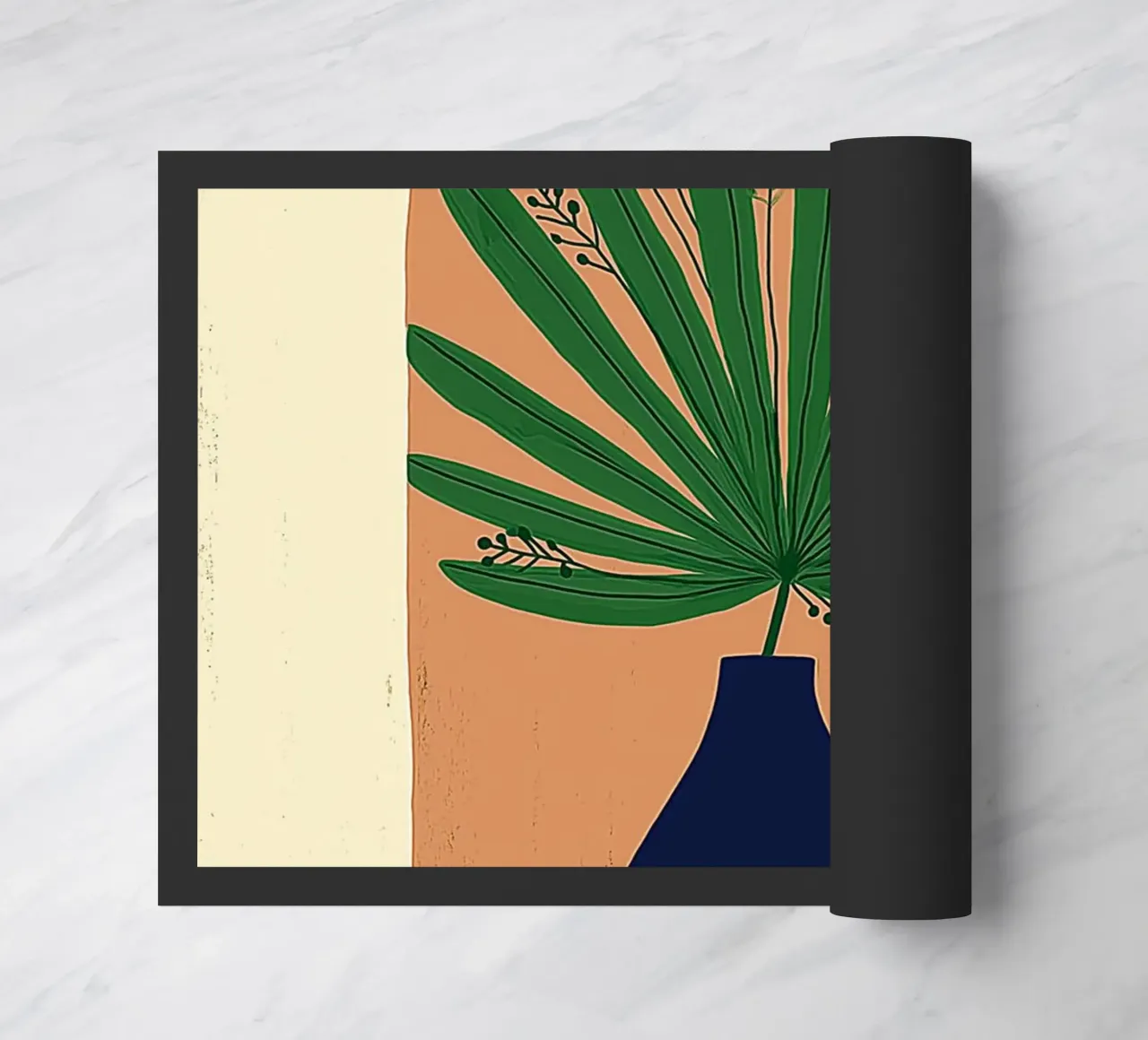 Vase abstrait en forme de palmier - Archway Botanical Art paillasson de vintagepod