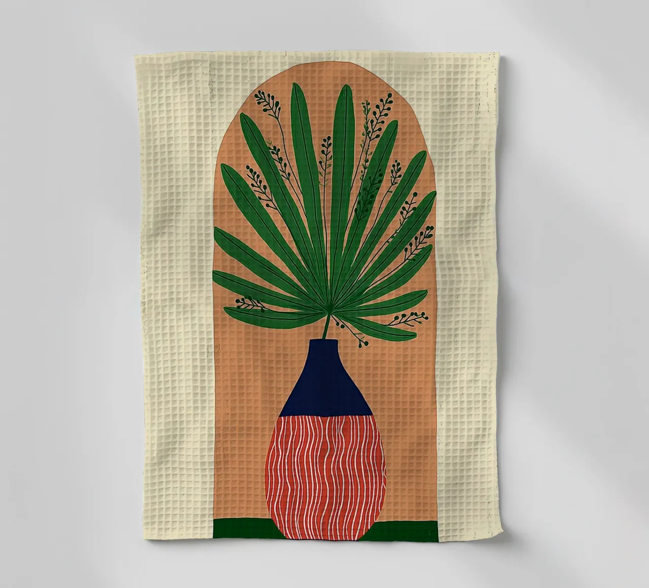 Vase abstrait en forme de palmier - Archway Botanical Art torchon de vintagepod