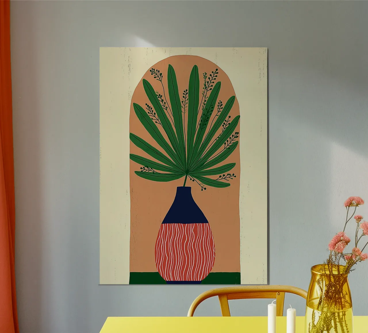 Vase abstrait en forme de palmier - Archway Botanical Art hahnemühle de vintagepod