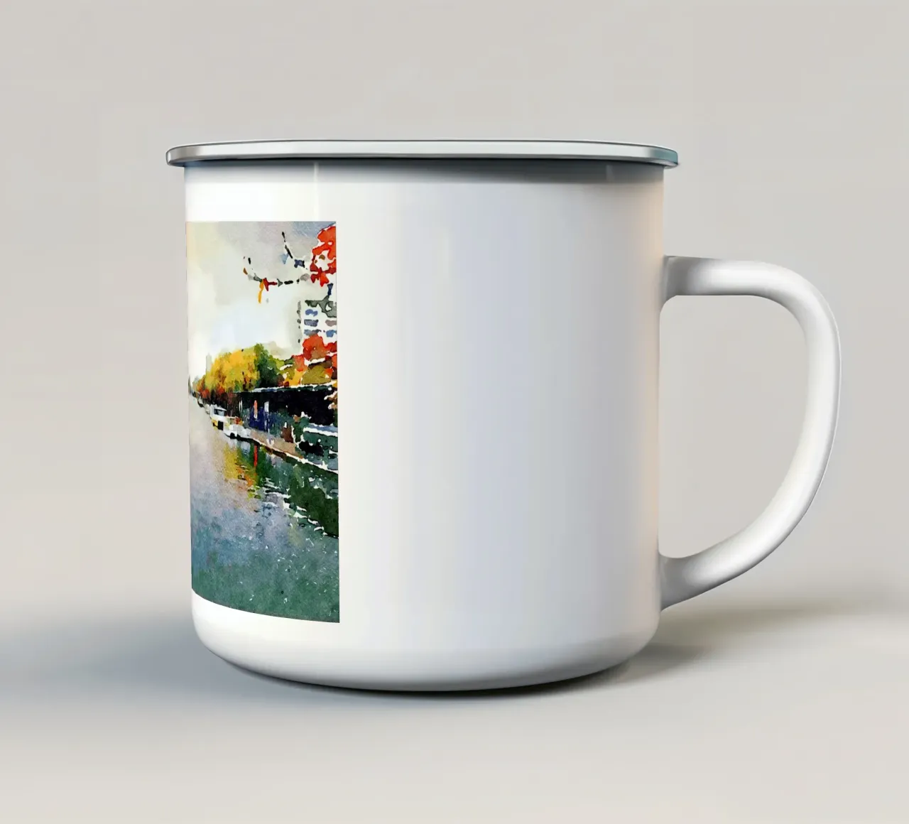 A Parigi tazza in smalto da Massimo Frascogna