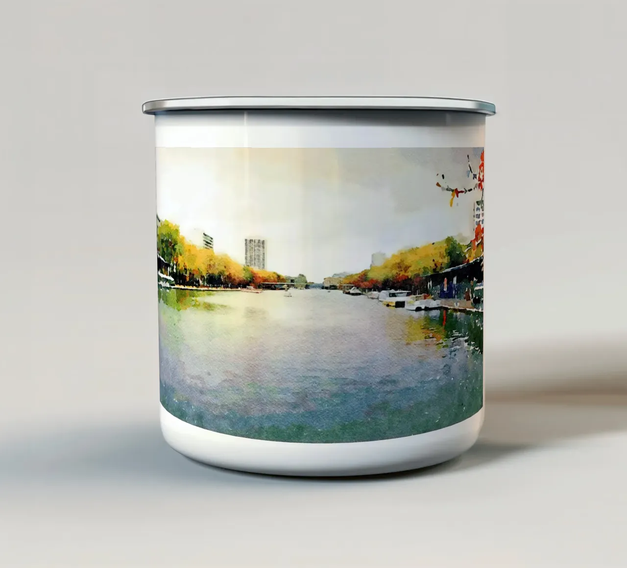A Parigi tazza in smalto da Massimo Frascogna