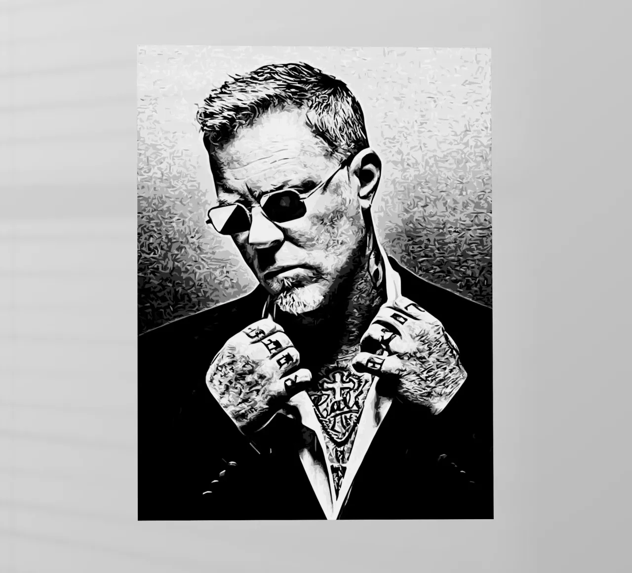 james hetfield metallo pellicola backlit da music soul