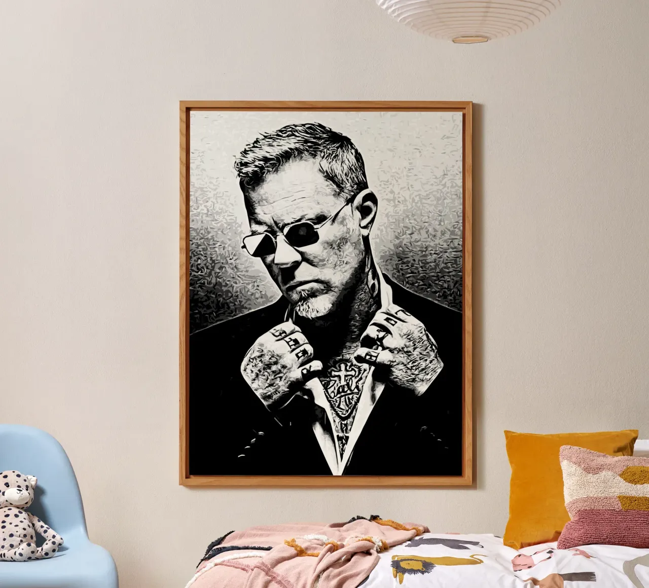 james hetfield metallo alluminio dibond da music soul