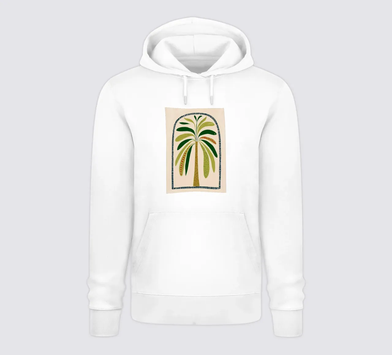 Boho Palm Tree Archway - Impresión abstracta de arte popular sudadera con capucha de vintagepod