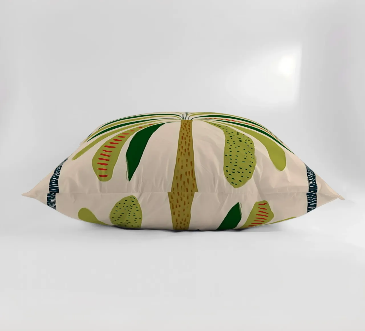 Boho palmboom boog - abstracte volkskunst print kussen van vintagepod