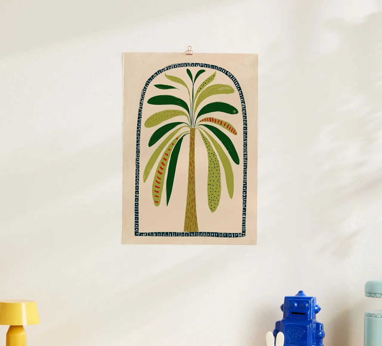 Boho Palm Tree Archway - Abstract Folk Art Print hahnemühle by vintagepod