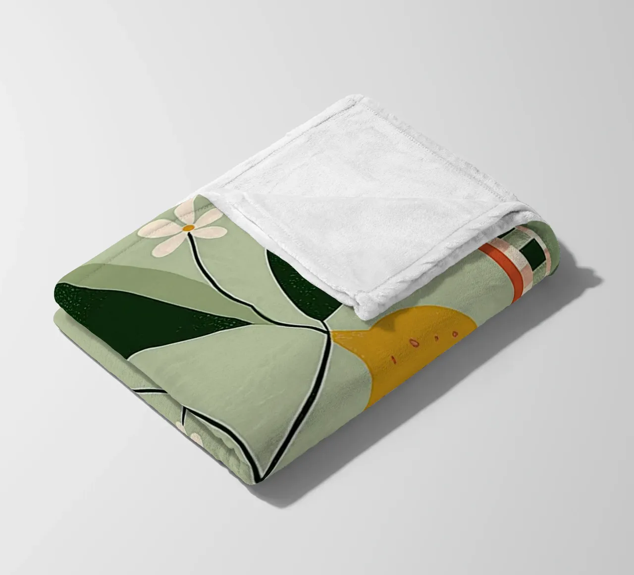 Lemon Tree Folk Art - Stampa cucina toscana coperta in pile da vintagepod