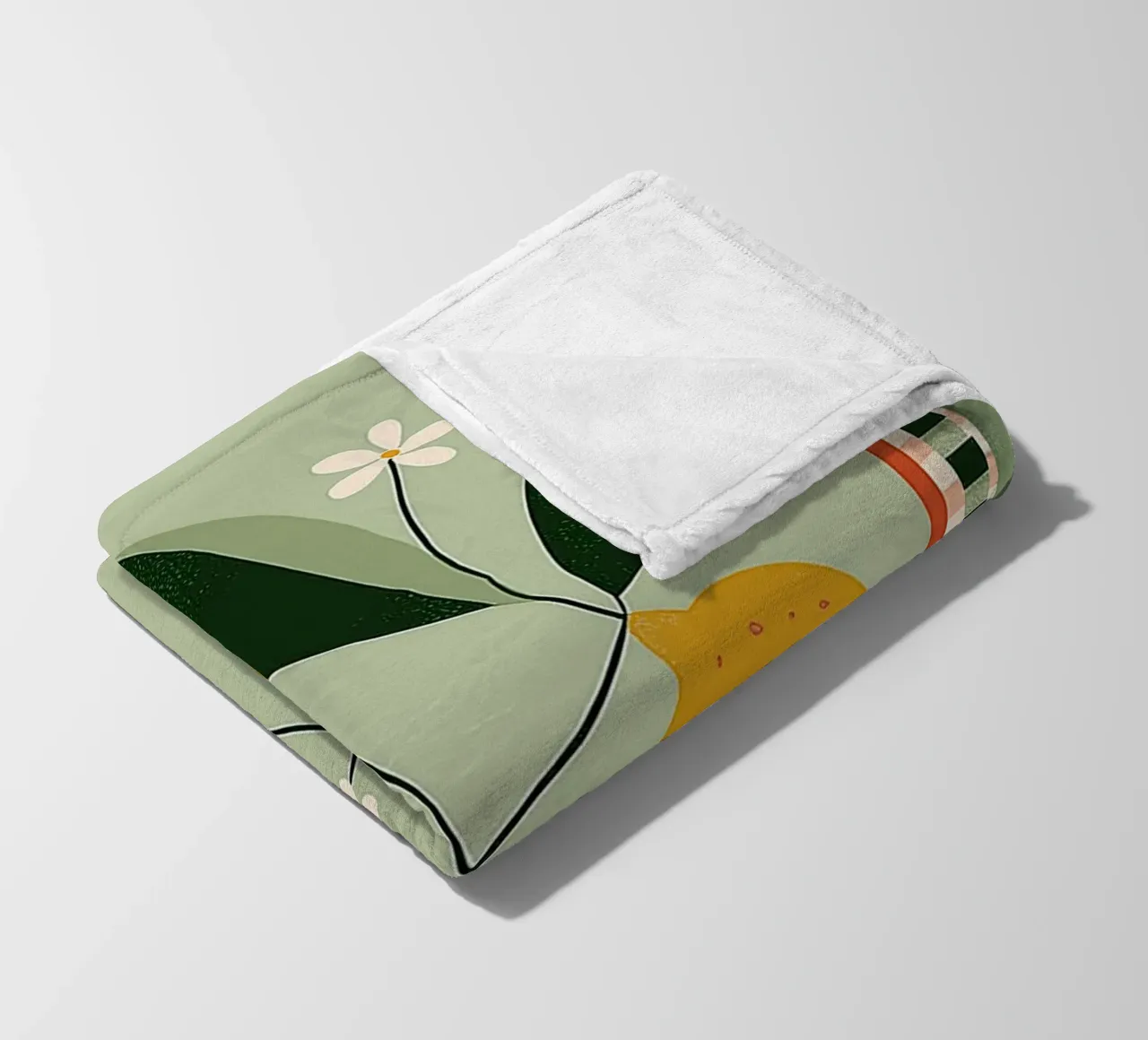 Lemon Tree Folk Art - Stampa cucina toscana coperta in pile da vintagepod