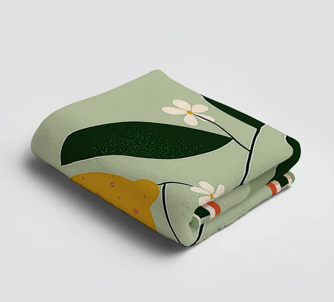 Lemon Tree Folk Art - Stampa cucina toscana asciugamano da bagno da vintagepod