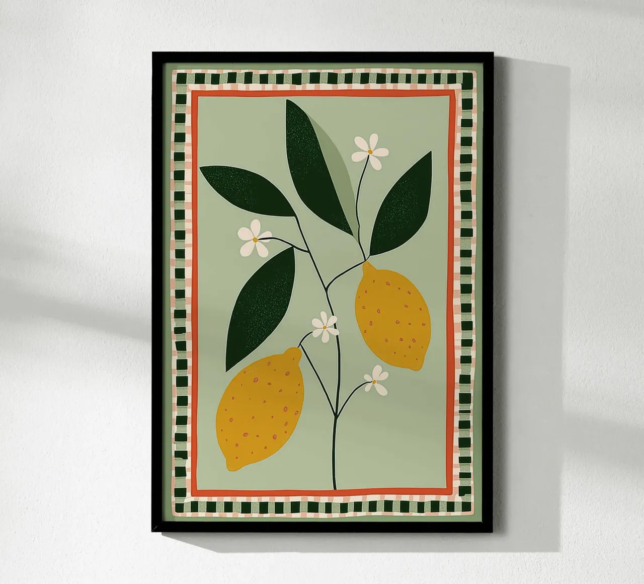 Lemon Tree Folk Art - Stampa cucina toscana carta hahnemühle da vintagepod