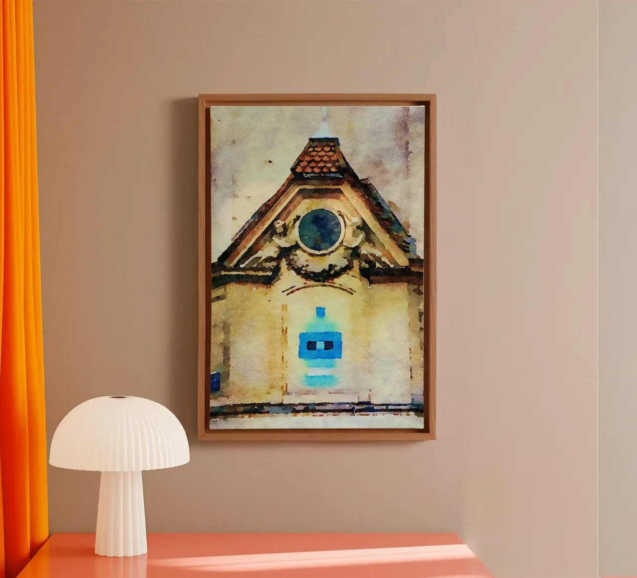 In Parijs canvas met Baklijst van Massimo Frascogna
