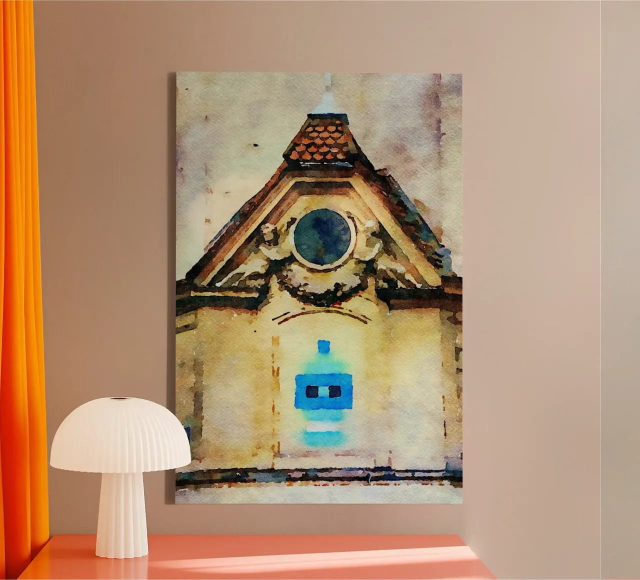In Parijs canvas met Baklijst van Massimo Frascogna