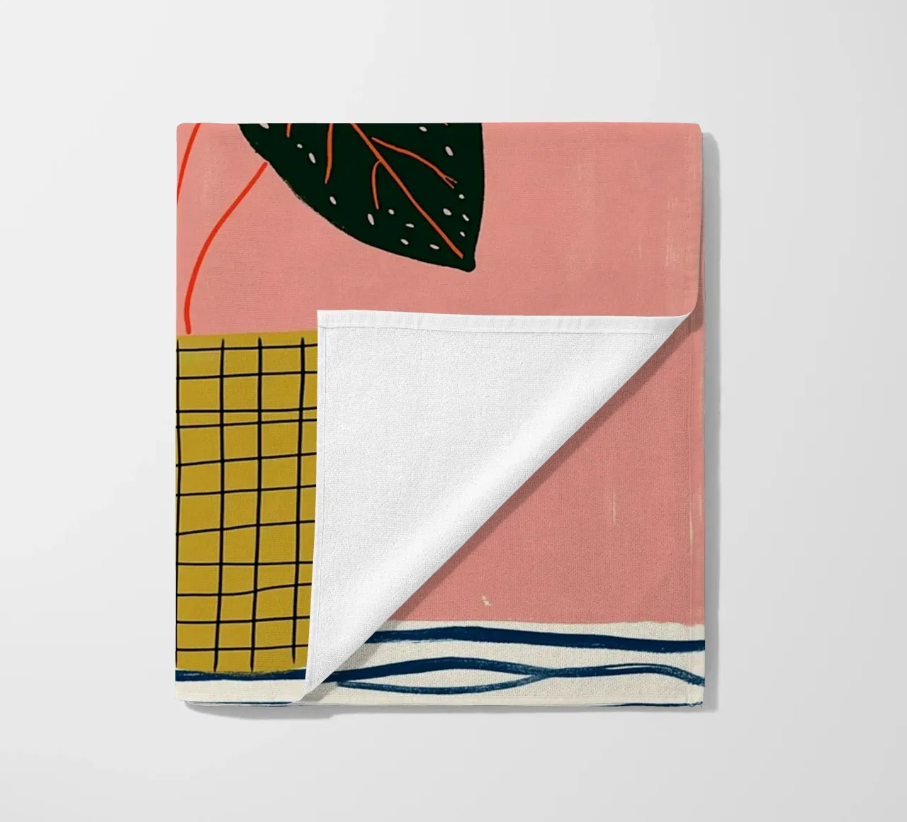 Piante d'appartamento moderne - Foglie maculate e vaso a griglia telo mare da vintagepod