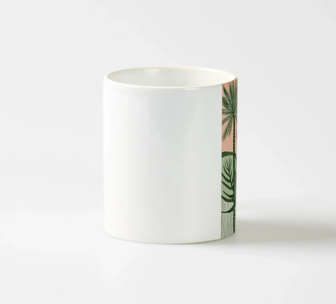 Ritratto di tigre in arte popolare - Scena di giungla tropicale tazza in ceramica da vintagepod
