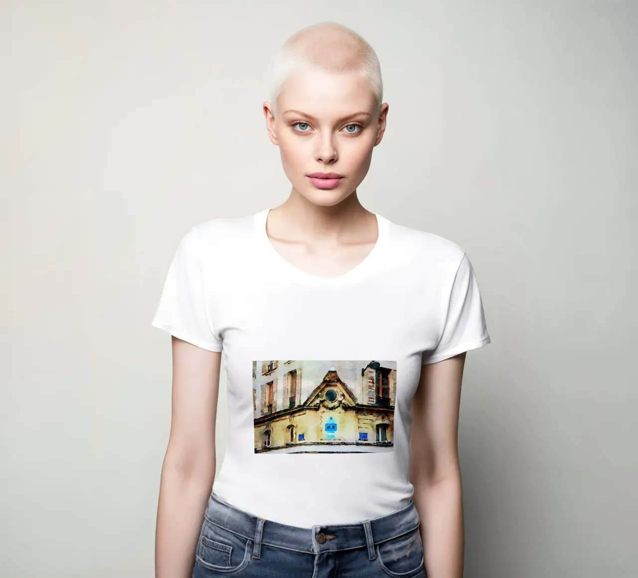 In Parijs dames t-shirt getailleerd van Massimo Frascogna