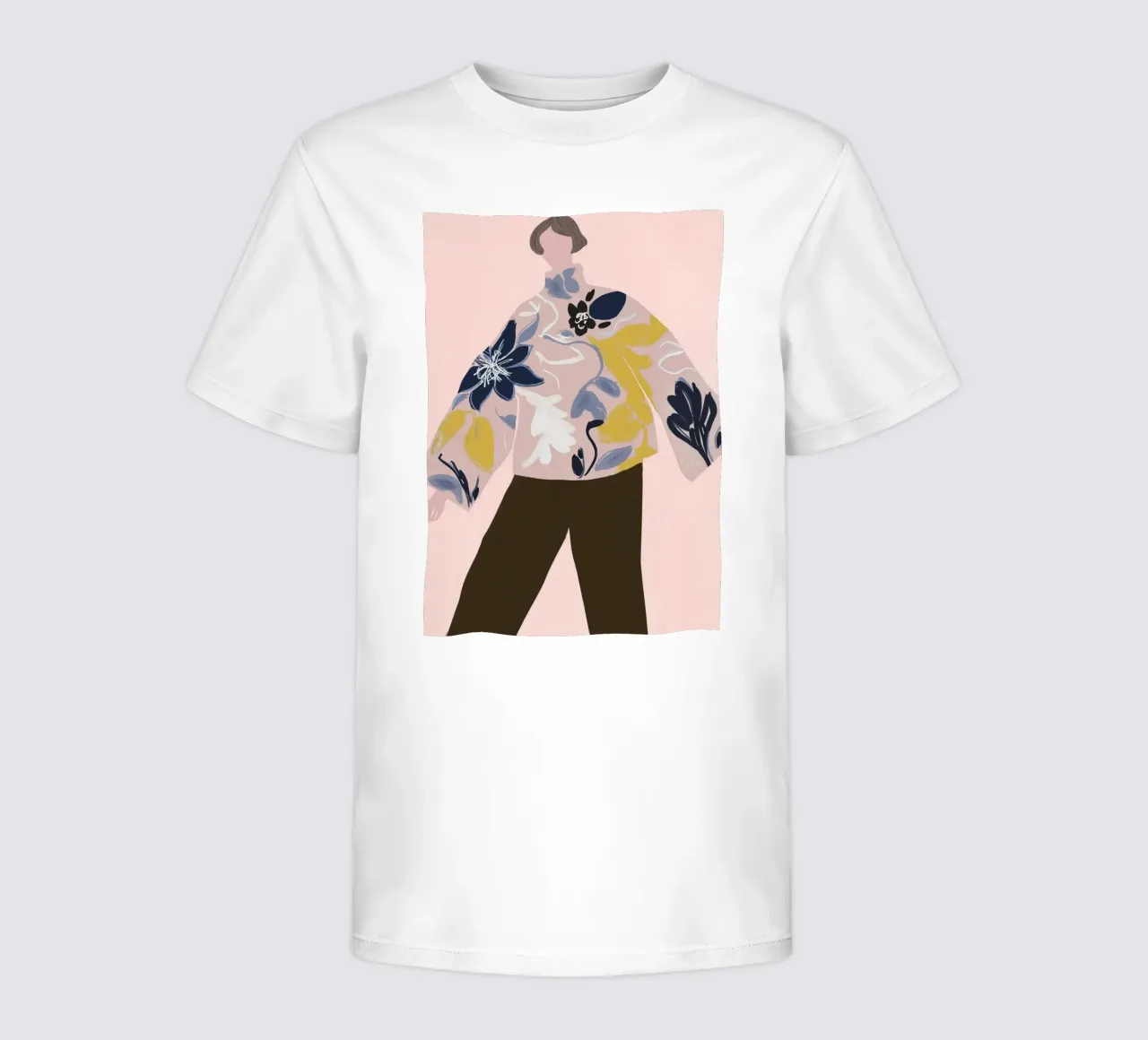Ritratto di moda floreale - Stile astratto boho t-shirt bambini da vintagepod