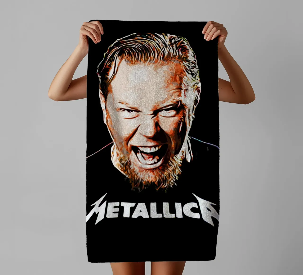 James Hetfield Metallica 1 Art toalla de baño de music soul