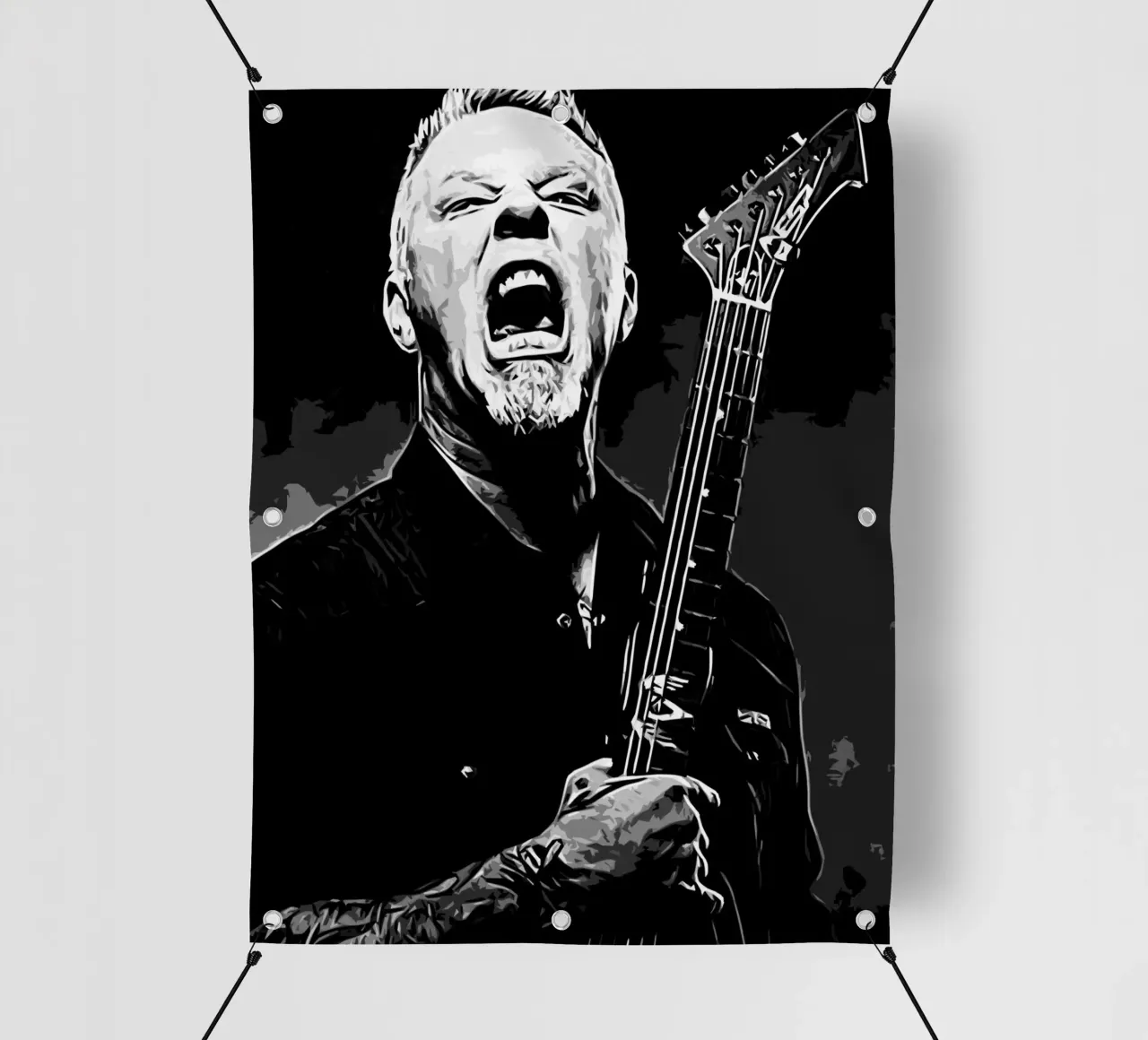 James Hetfield Metallichead groupe musique 7 Art bâche pvc de music soul