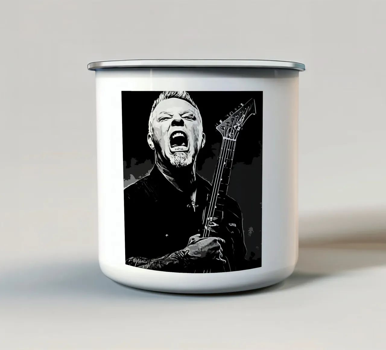 James Hetfield Metallichead band musica 7 Art tazza in smalto da music soul