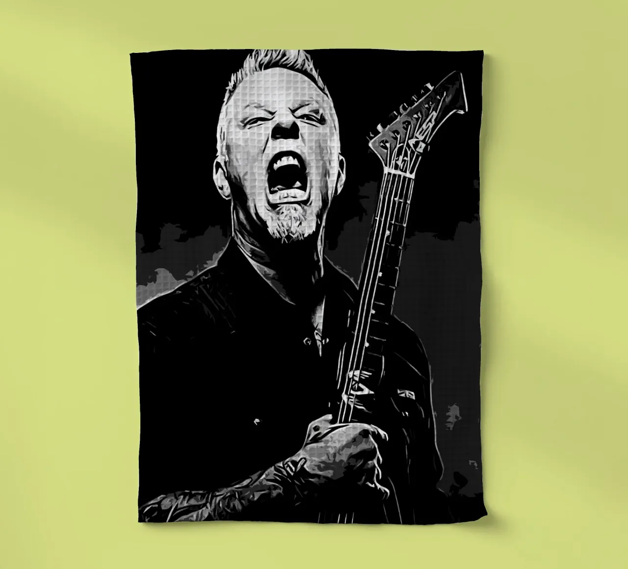 James Hetfield Metallichead groupe musique 7 Art torchon de music soul