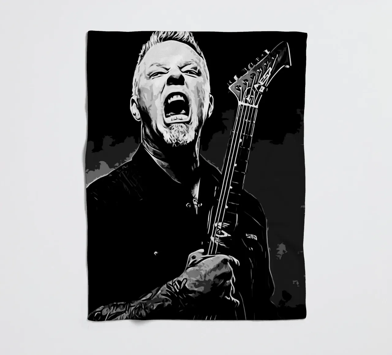 James Hetfield Metallichead band musica 7 Art coperta in pile da music soul