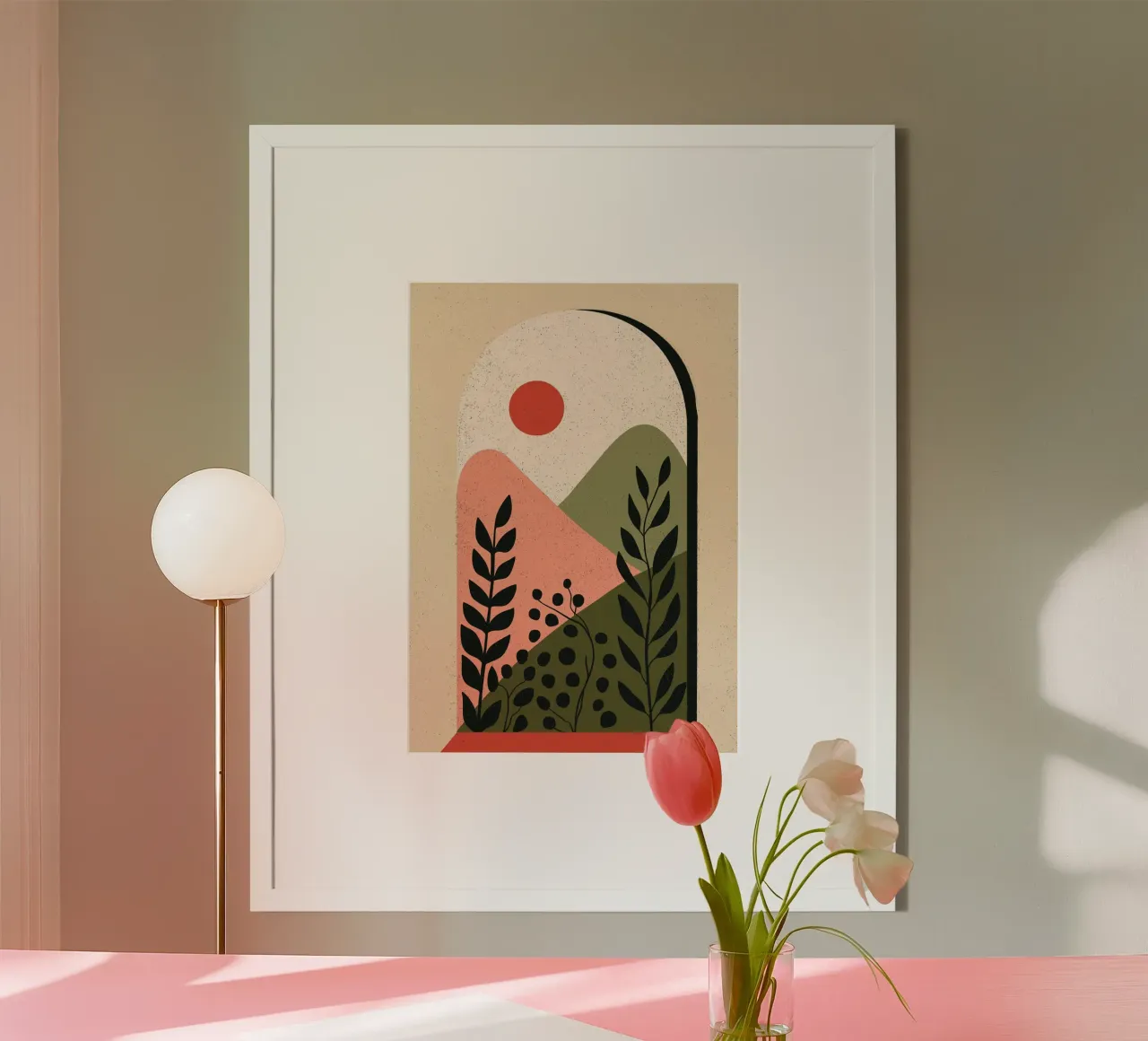 Paesaggio astratto ad arco - Scena del deserto Boho poster da vintagepod