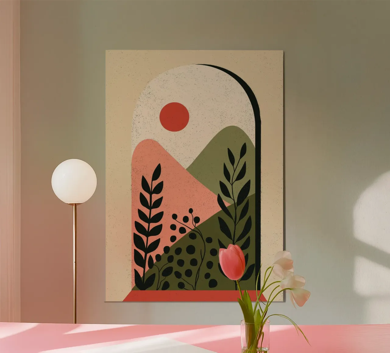 Paesaggio astratto ad arco - Scena del deserto Boho poster da vintagepod