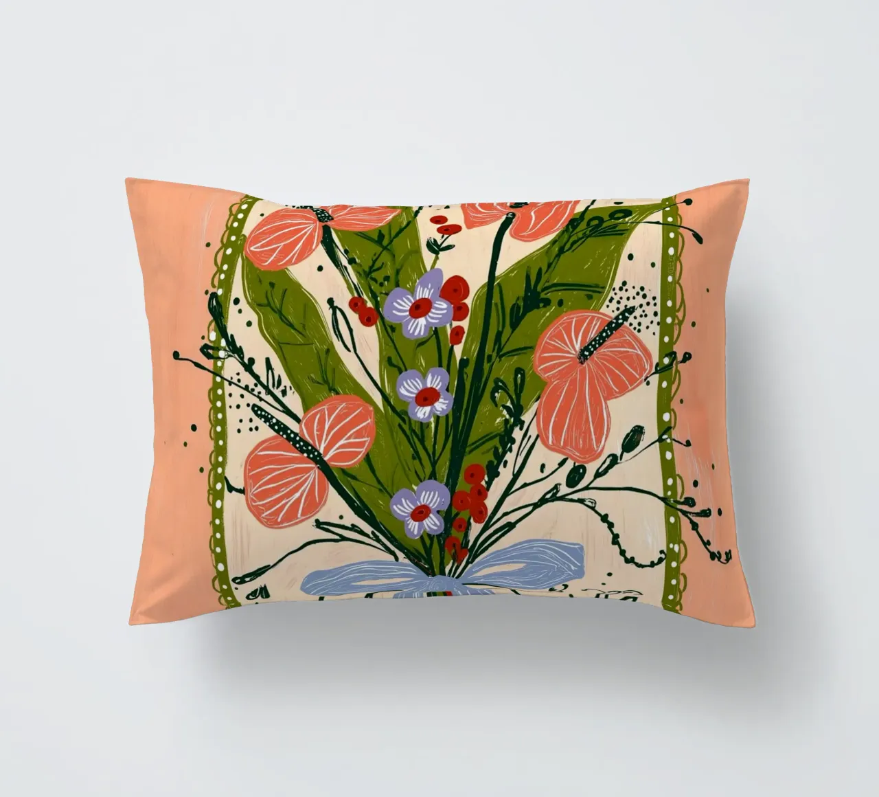 Bouquet di Anthurium Boho - Archway Floral Art cuscino da vintagepod