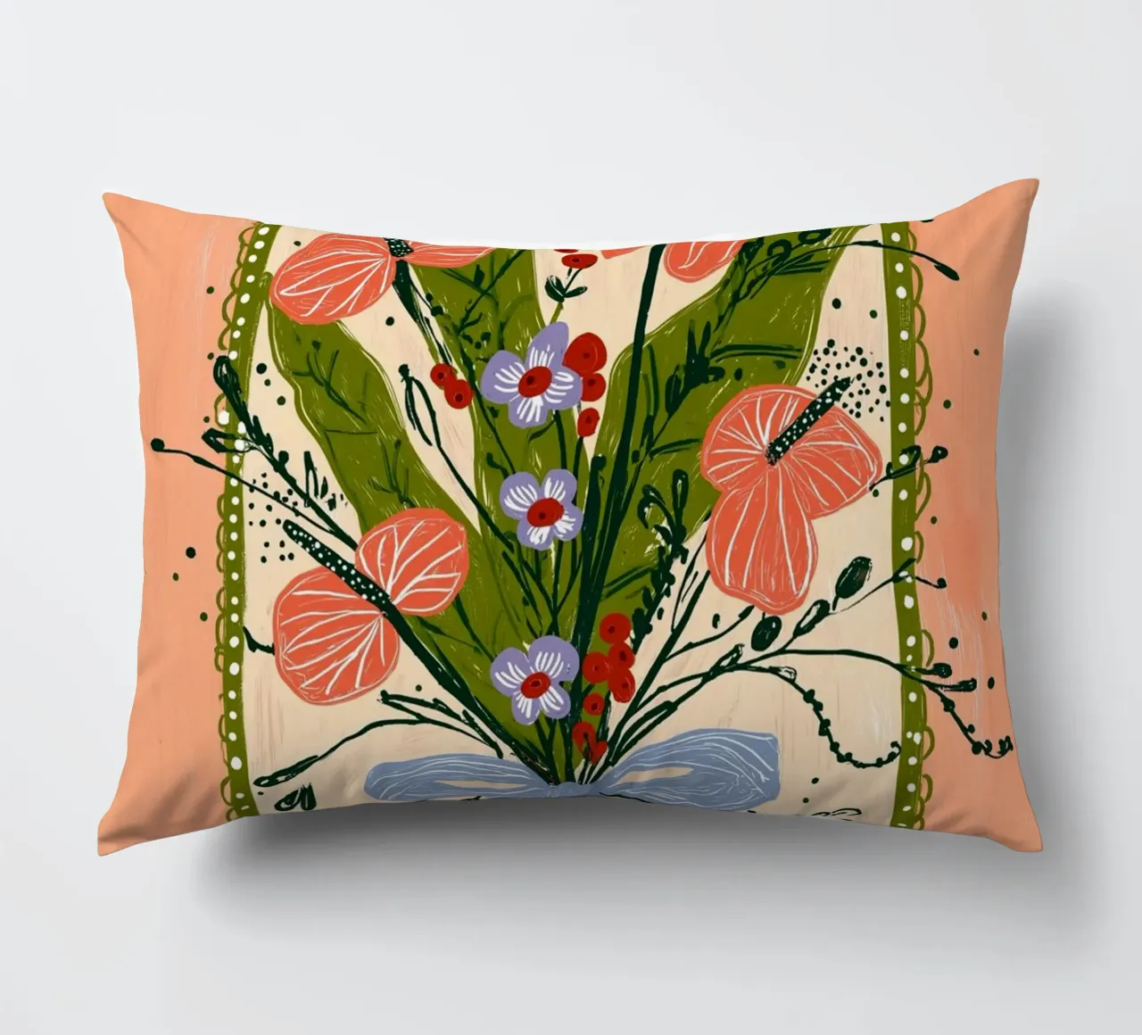 Bouquet di Anthurium Boho - Archway Floral Art cuscino da vintagepod