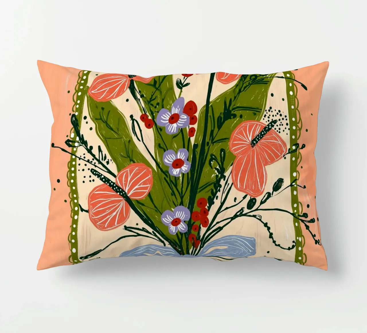 Bouquet di Anthurium Boho - Archway Floral Art cuscino da vintagepod