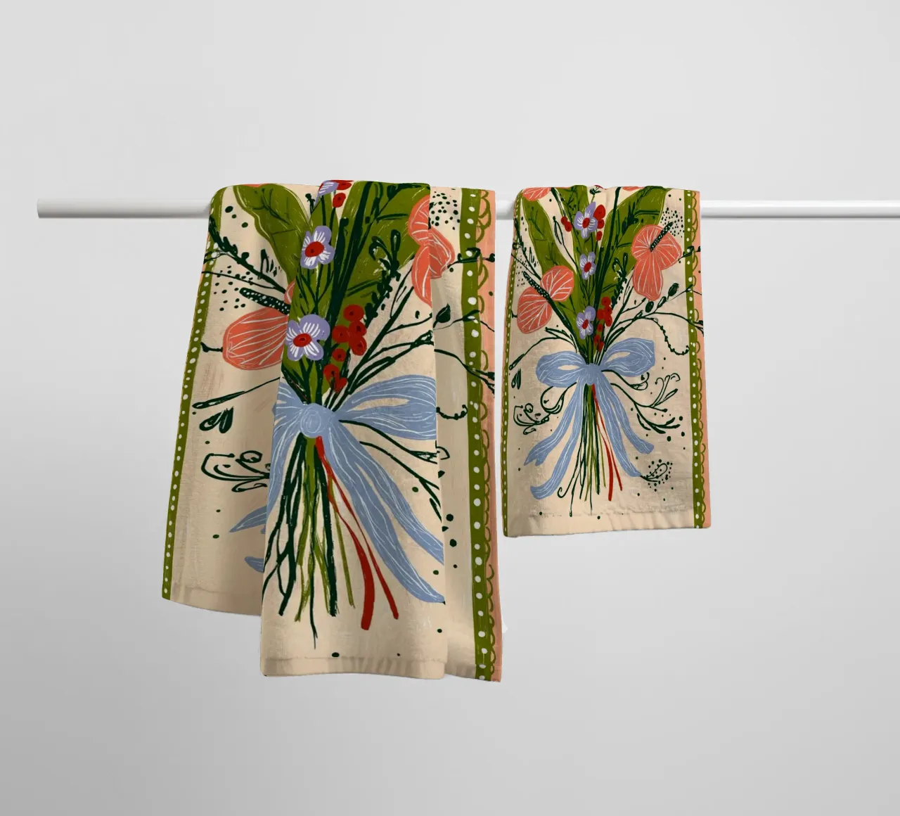 Bouquet di Anthurium Boho - Archway Floral Art asciugamano da bagno da vintagepod