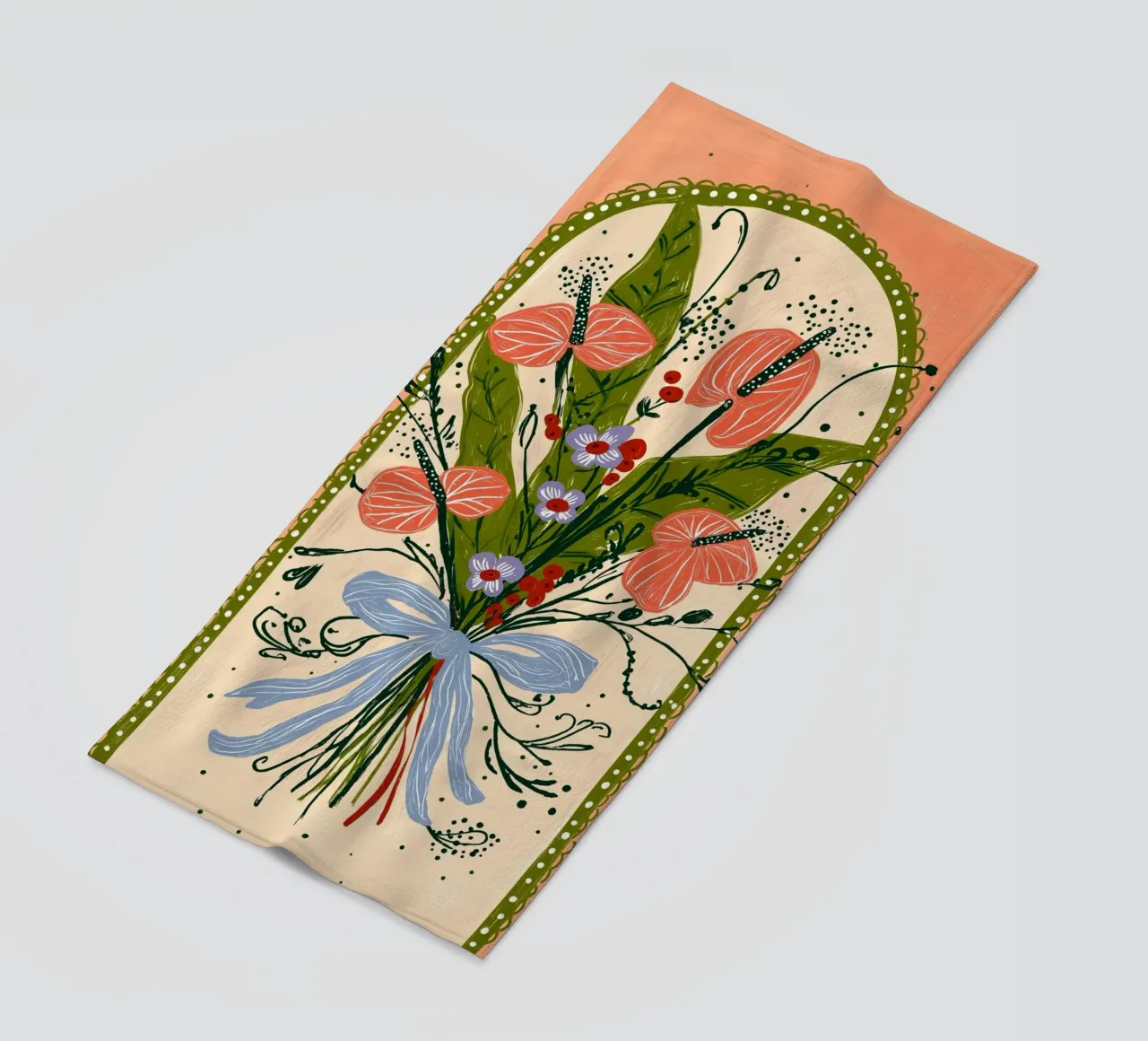 Bouquet di Anthurium Boho - Archway Floral Art telo mare da vintagepod