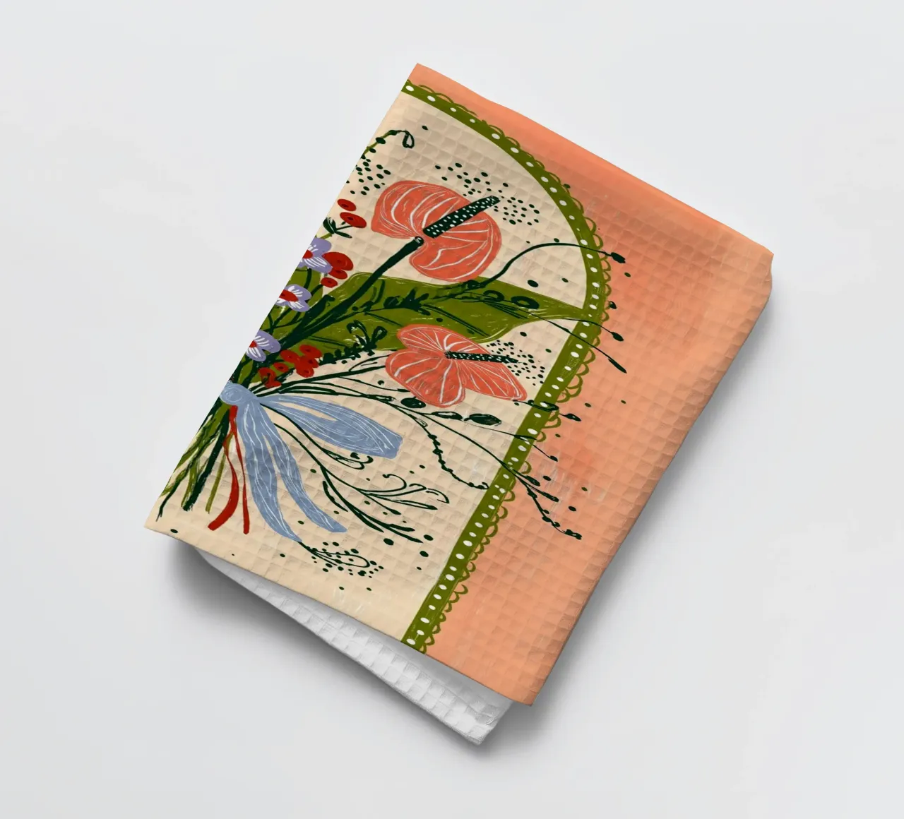 Bouquet di Anthurium Boho - Archway Floral Art canovaccio da cucina da vintagepod