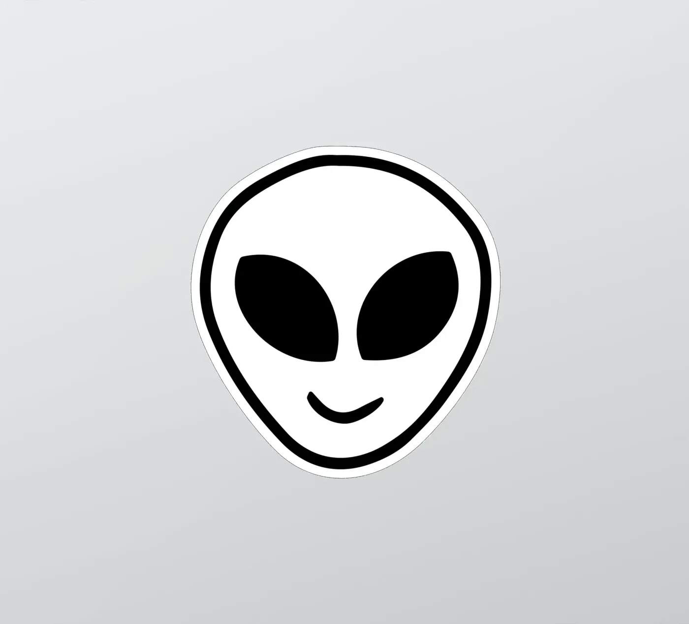 friendly alien sticker by Sticker King