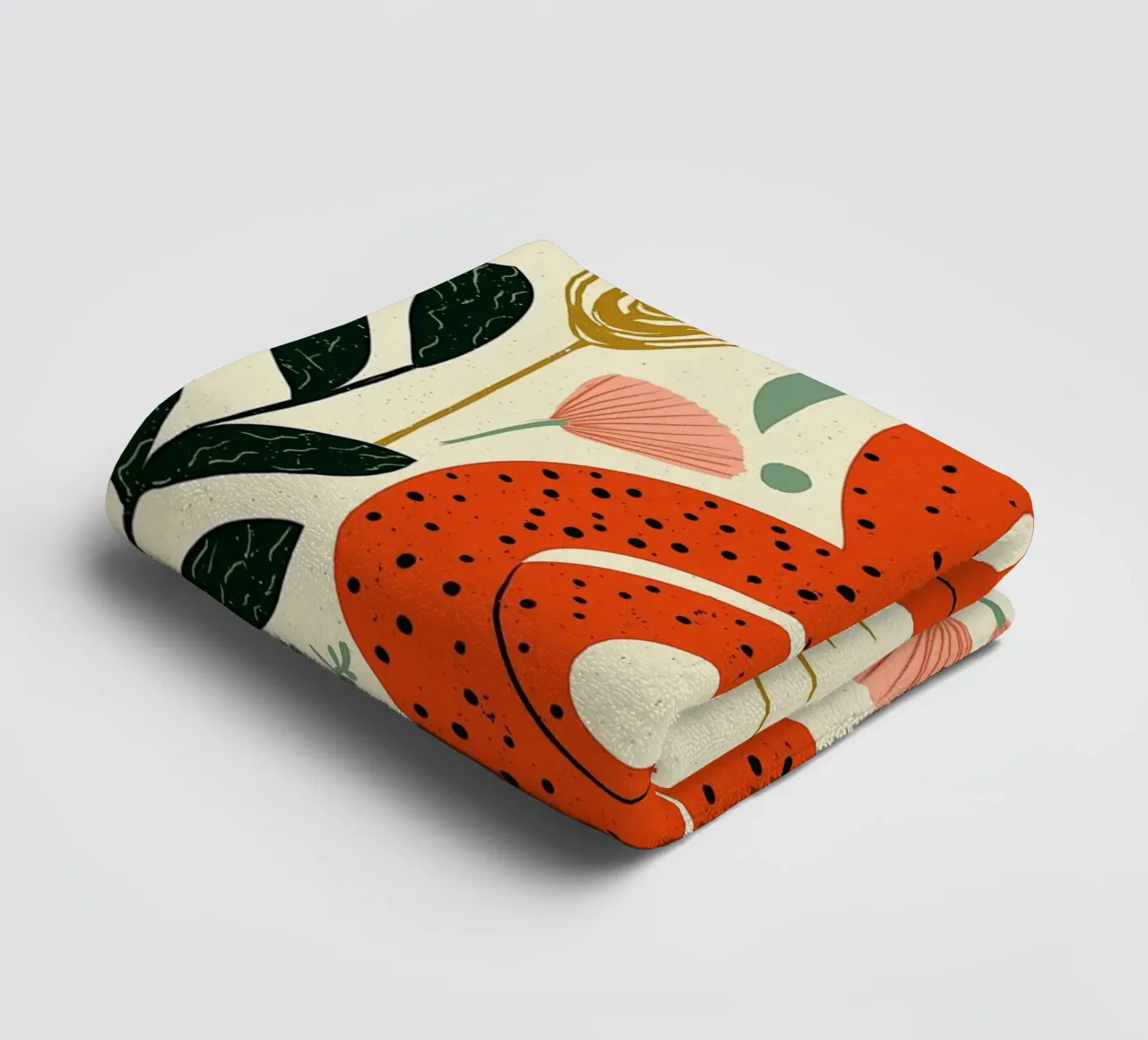 Boho Snake & Sun - Mystical Desert Botanical Art towel by vintagepod