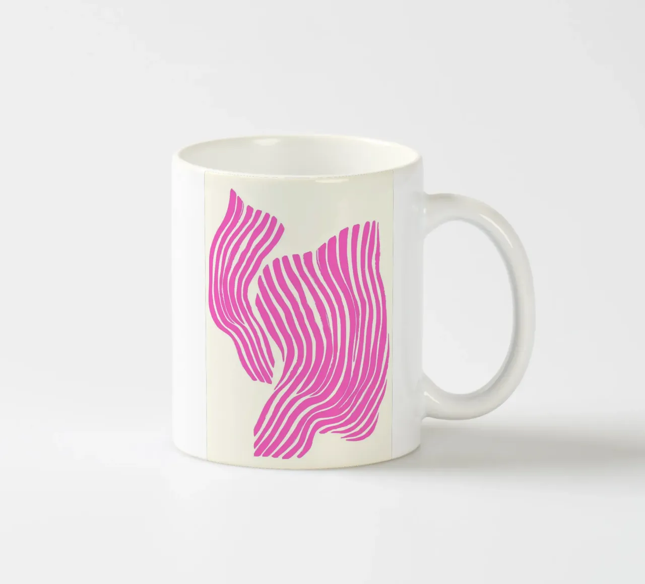 Onde astratte rosa vibranti - Pattern art moderno tazza in ceramica da vintagepod