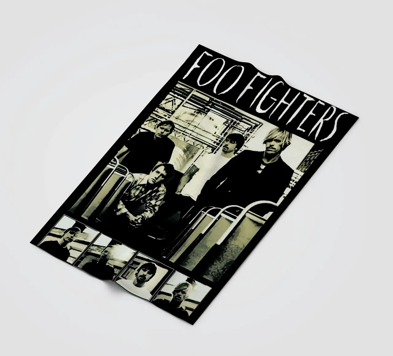Il gruppo dei Foo Fighters coperta in pile da vanhesling