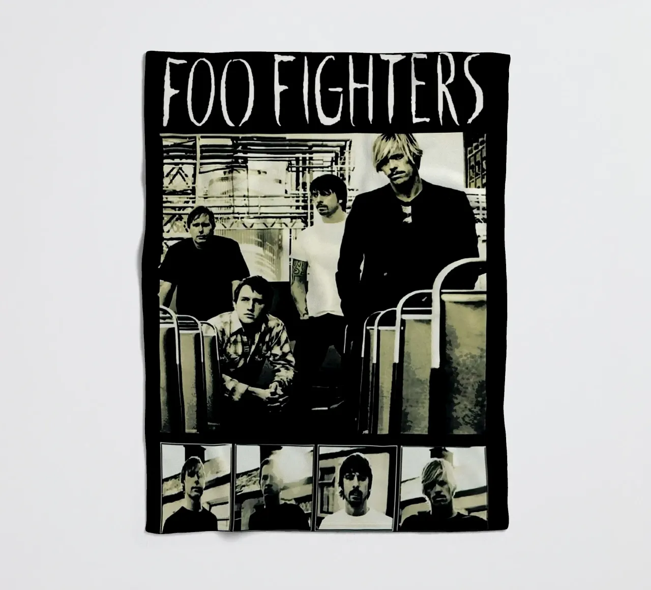 Il gruppo dei Foo Fighters coperta in pile da vanhesling