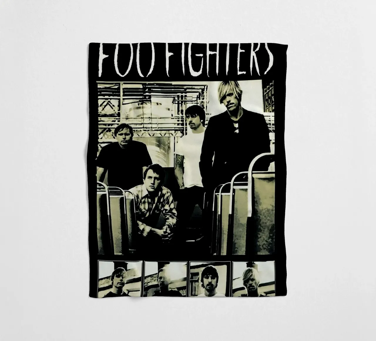 Il gruppo dei Foo Fighters coperta in pile da vanhesling